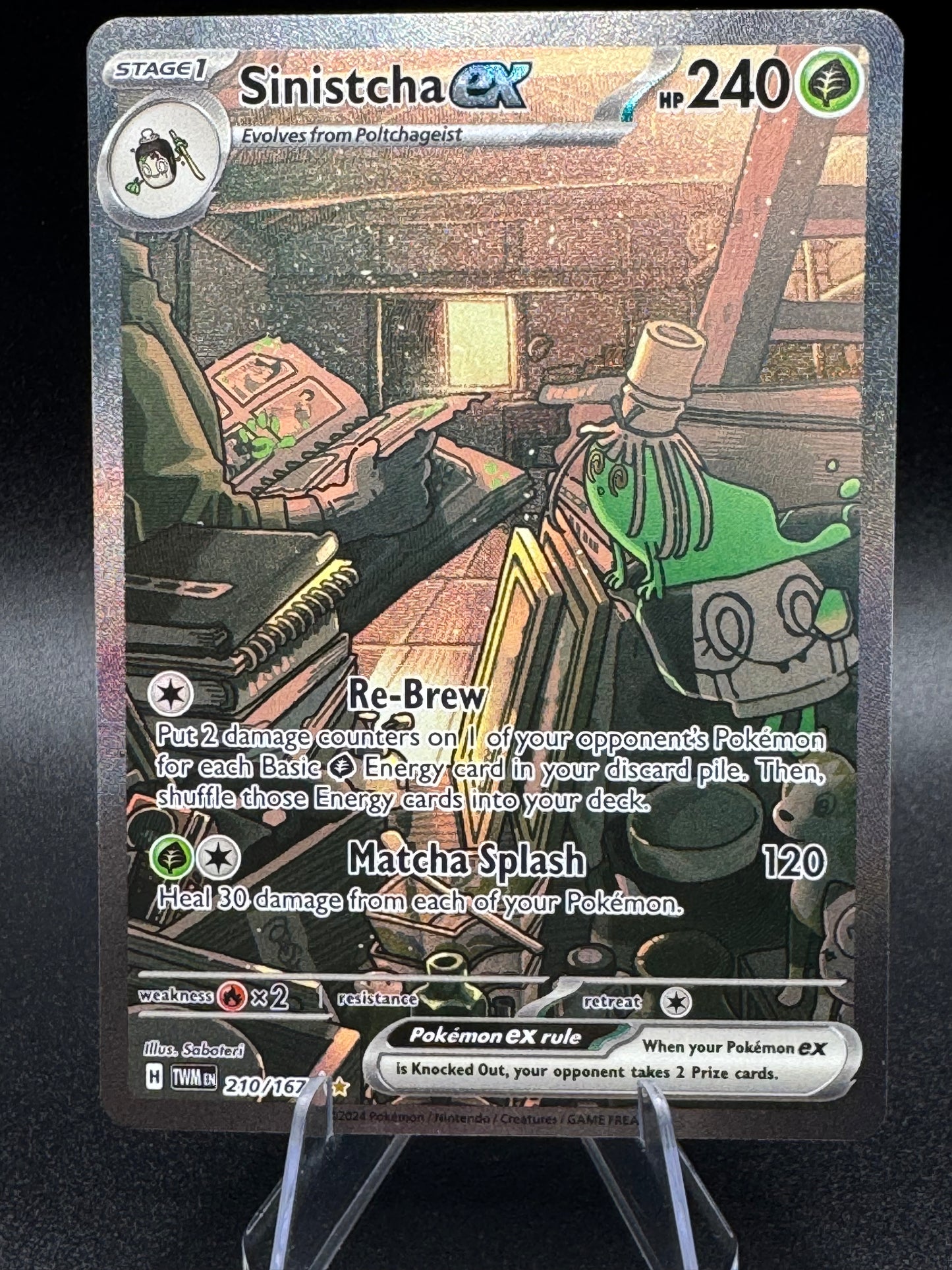 Sinistcha EX #210/167 Special Illustration Rare SV06: Twilight Masquerade NM/M