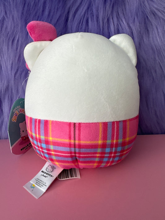 SQUISHMALLOWS Sanrio 6.5" Hello Kitty In Plaid NWT