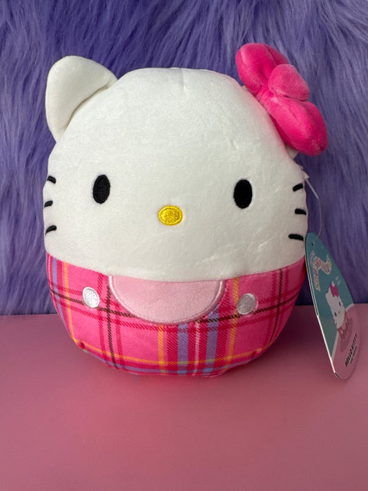 SQUISHMALLOWS Sanrio 6.5" Hello Kitty In Plaid NWT