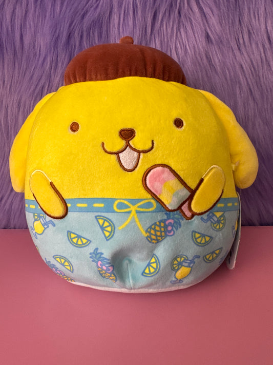 Squishmallow Sanrio Hello Kitty Pompompurin 8" Beach Squad Pineapple Lemon NWT