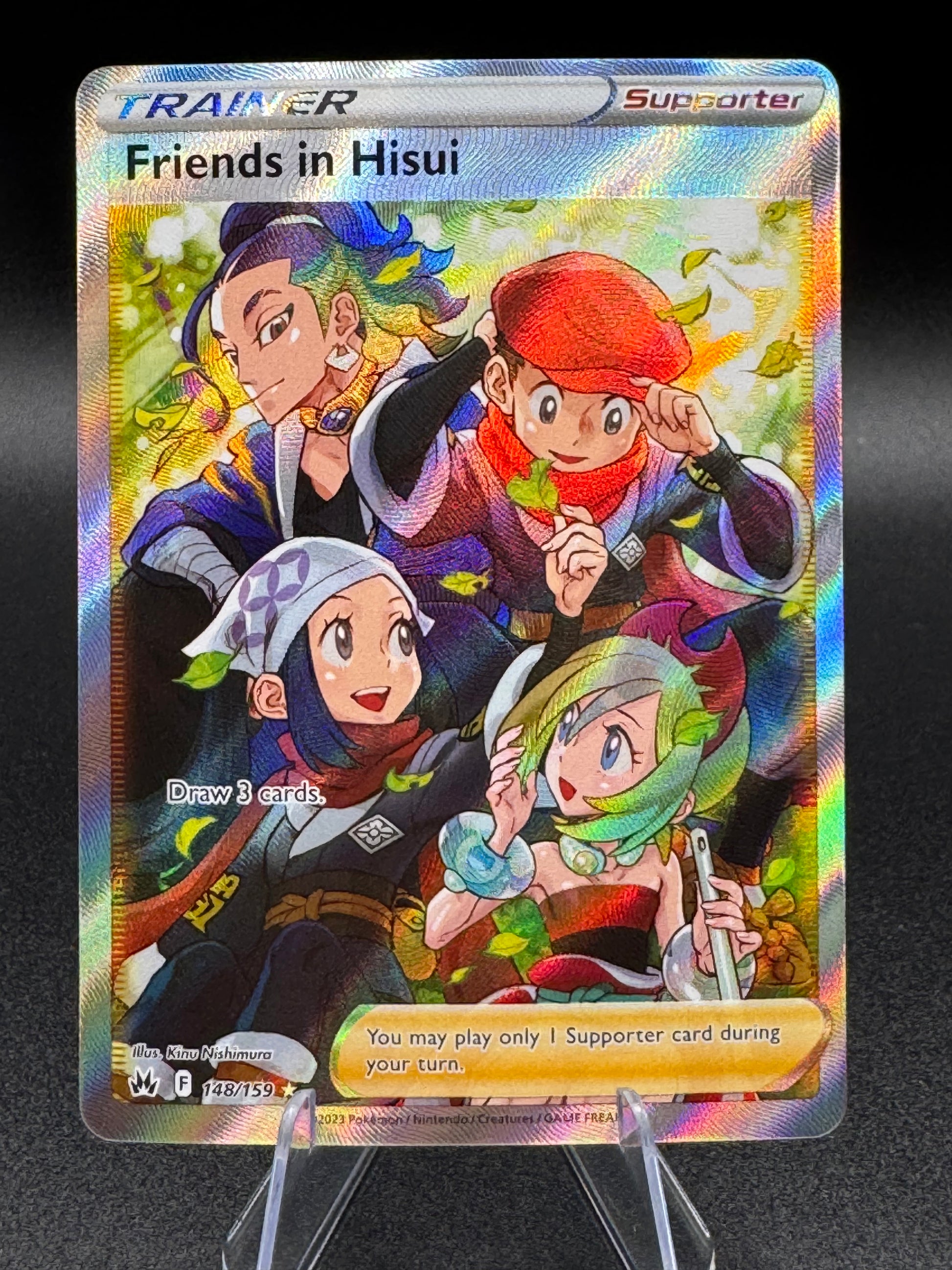 Friends in Hisui 148/159 Pokemon Crown Zenith Full Art Ultra Rare NM/M JoWiGlitter Friends in Hisui 148/159 Pokemon Crown Zenith Full Art Ultra Rare NM/M JoWiGlitter