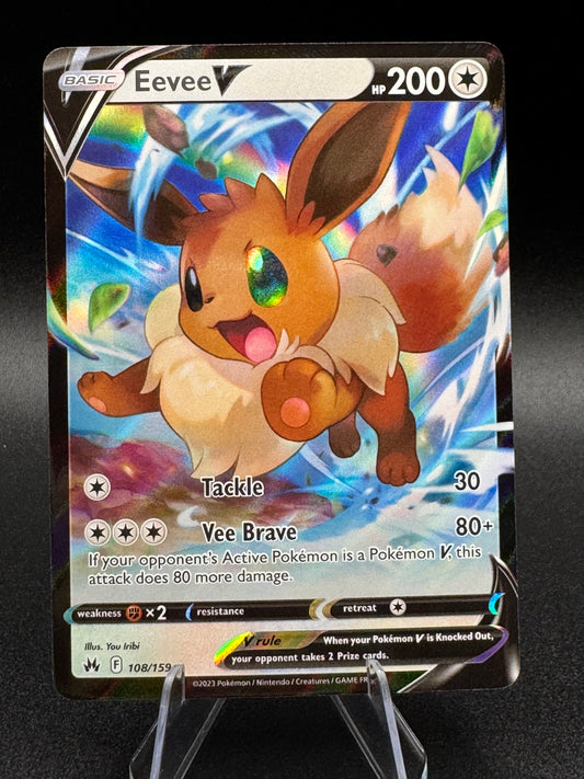 Pokémon Crown Zenith Eevee V 108/159 Ultra Rare Full Art Near Mint
