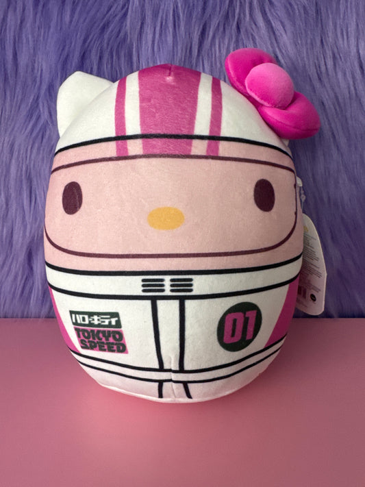 Squishmallow Kellytoy Hello Kitty Sanrio: Tokyo Racer Kitty 8" Inch NWT NEW