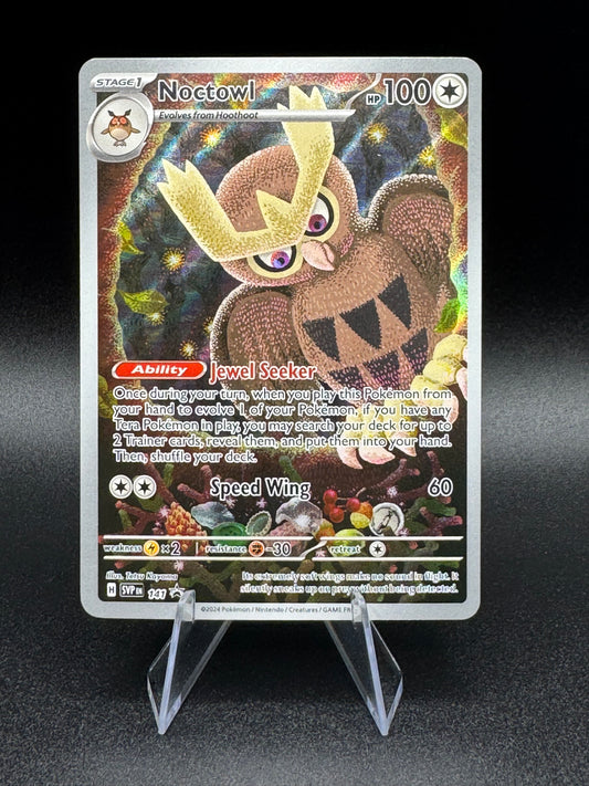 Pokemon TCG - Noctowl SVP 141 Black Star Promo Stellar Crown ETB Exclusive NM - Single