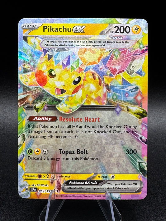 Pokemon Pikachu ex 057/191 Surging Sparks Double Rare Holo NM