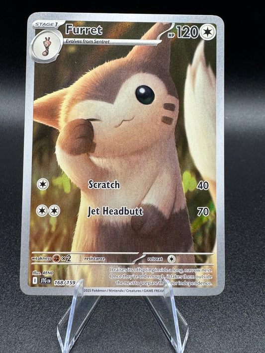 Pokemon TCG Journey Together Furret 168/159 Illustration Rare IR Full Art NM/M