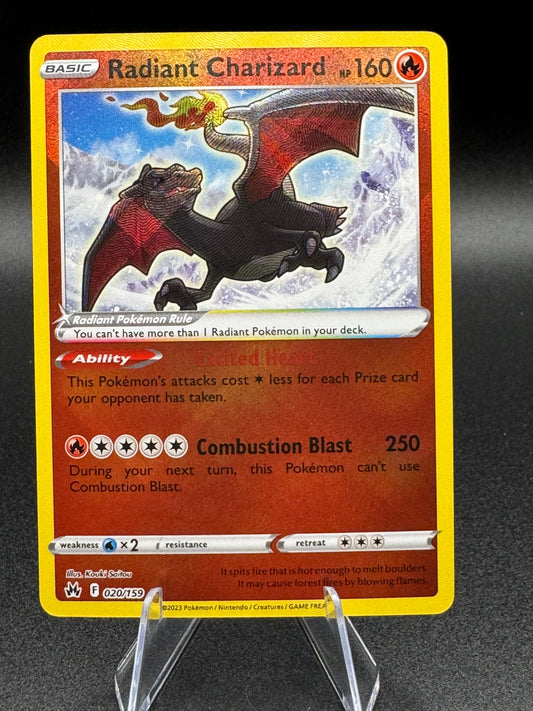 Pokemon Card - Radiant Charizard Crown Zenith 020/159 Radiant Rare NM/M
