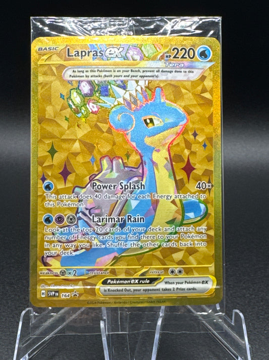 SEALED Pokemon TCG Terapagos UPC Promo - Lapras ex Gold Full Art - SVP 164 - NM