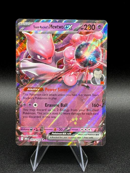 Pokemon Team Rocket's Mewtwo ex 081/182 Destined Rivals Double Rare Holo NM/M - Single