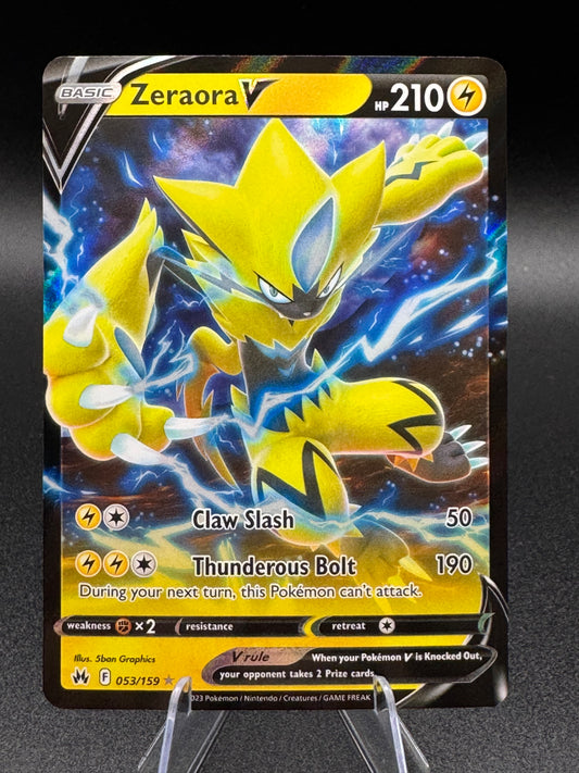 Pokemon Crown Zenith Zeraora V Ultra Rare Card 053/159 NM