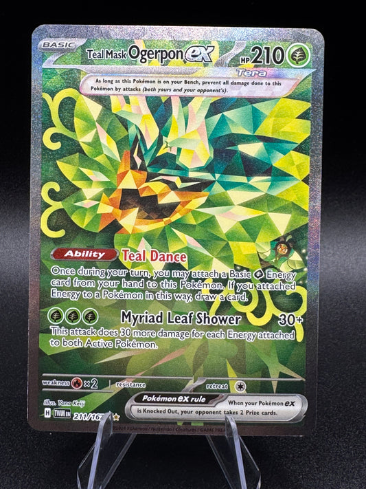 Teal Mask Ogerpon ex 211/167 Twilight Masquerade SIR Pokemon NM/MINT - Single