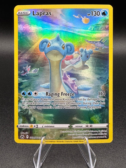 Pokemon Crown Zenith Lapras GG05/GG70 Galarian Gallery Full Art Holo NM