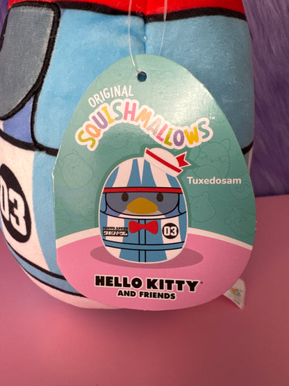 Squishmallows Sanrio Tokyo Speed Racer Squad 8" Tuxedo Sam Plush Doll NWT
