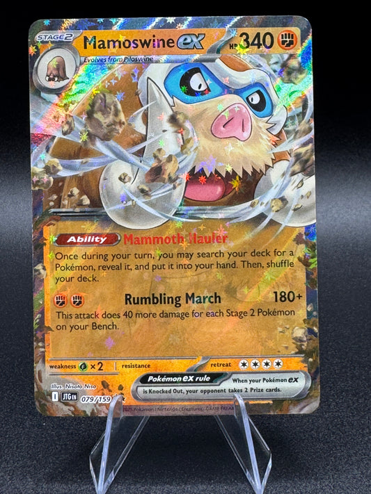 Pokémon TCG Mamoswine ex 079/159 Sv09: Journey Together Double Rare Holo NM - Single