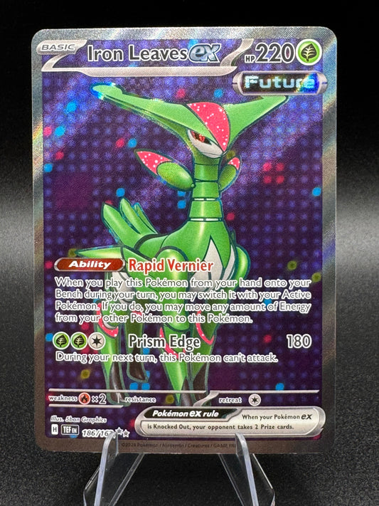 Pokemon TCG Iron Leaves ex 186/162 Temporal Forces Full Art Holo Ultra Rare NM/M - Single
