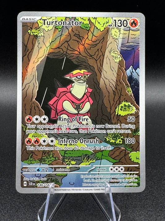 Pokémon TCG Turtonator 146/142 Sv07: Stellar Crown Holo Illustration Rare NM/M