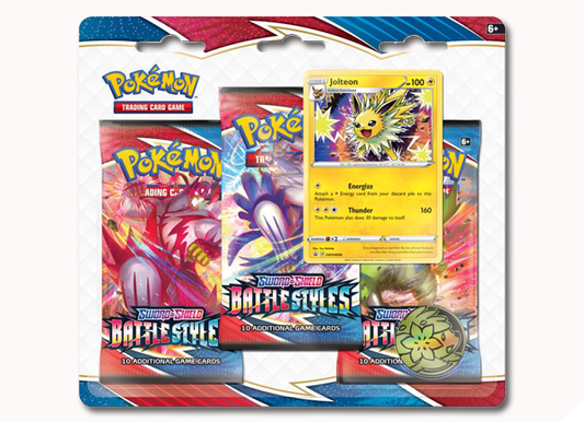 Battle Styles 3 Pack Blister [Jolteon] - SWSH05: Battle Styles (SWSH05) - JoWiGlitter Live Breaks