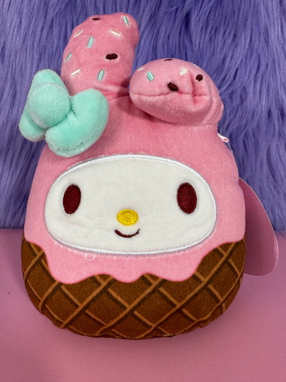 2023 Squishmallows 8" My Melody Ice Cream Cone Treat Sanrio Rare Plush NWT