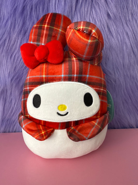 Sanrio x Squishmallows RARE My Melody 6.5” Hello Kitty Plaid 2023 NWT