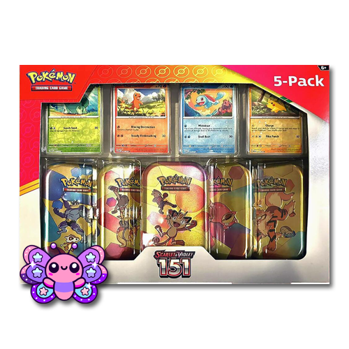 Costco Pokemon Scarlet & Violet 151 Mini Tin 5-pack - JoWiGlitter Live Breaks
