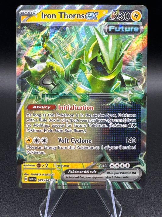 Pokemon Twilight Masquerade Iron Thorns EX Double Rare 77/167 NM/M