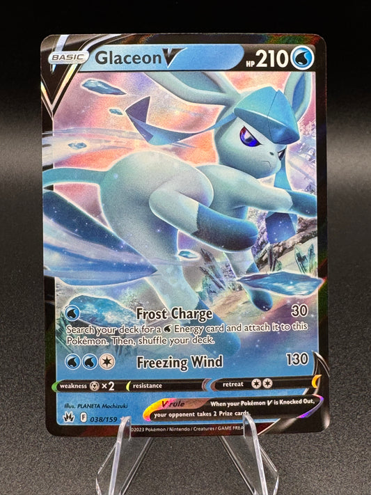 2023 Pokemon SWSH Crown Zenith Glaceon V Ultra Rare #038/159 NM/M