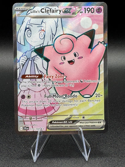 Lillie's Clefairy ex 173/159 Sv09: Journey Together Holo Full Art Pokemon NM/M