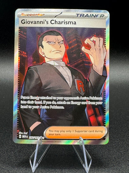 Pokemon Card - Giovanni's Charisma Scarlet & Violet 151 197/165 Full Art NM/M