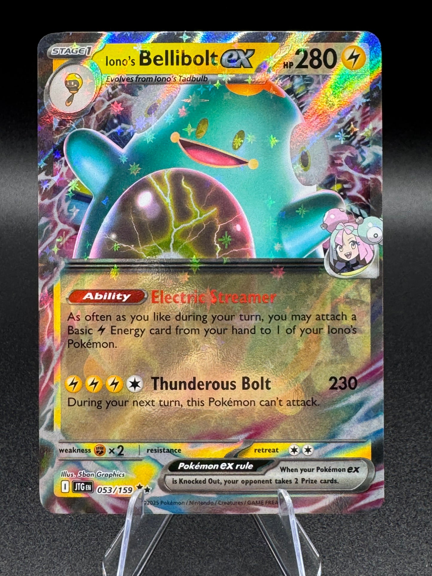 Pokemon TCG - Iono's Bellibolt EX Double Rare 053/159 - Scarlet & Violet: Journey Together NM/M - Single