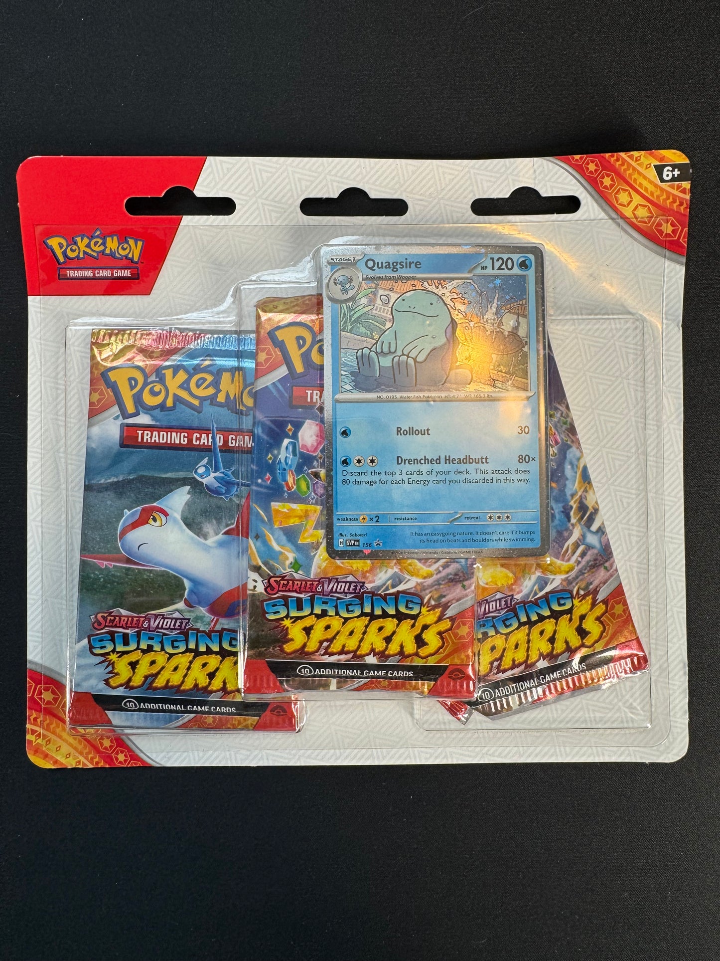 Surging Sparks 3 Pack Blisters [Quagsire] - SV08: Surging Sparks (SV08) - Single