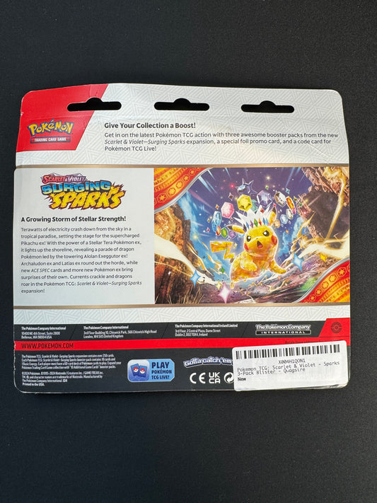 Surging Sparks 3 Pack Blisters [Quagsire] - SV08: Surging Sparks (SV08)