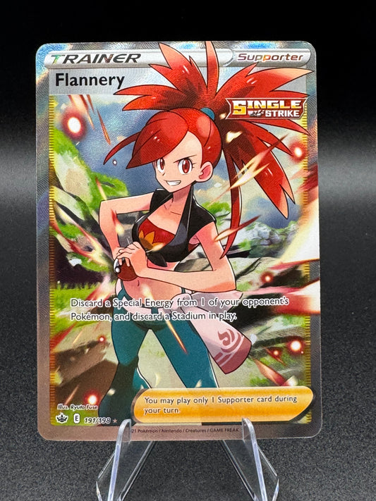 Pokemon Flannery 191/198 Full Art Trainer Chilling Reign Holo NM/M Pack Fresh