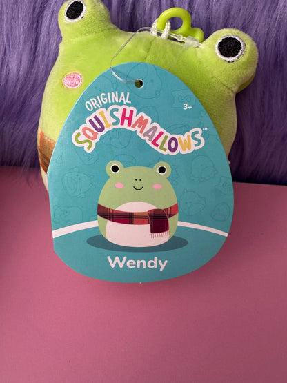 Squishmallows  3.5 WENDY clip Frog w/ scarf 2023 release🐸