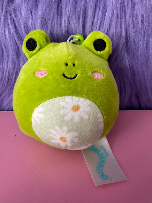 Squishmallows Wendy The Frog Flower Belly Clip On 3.5" NWT