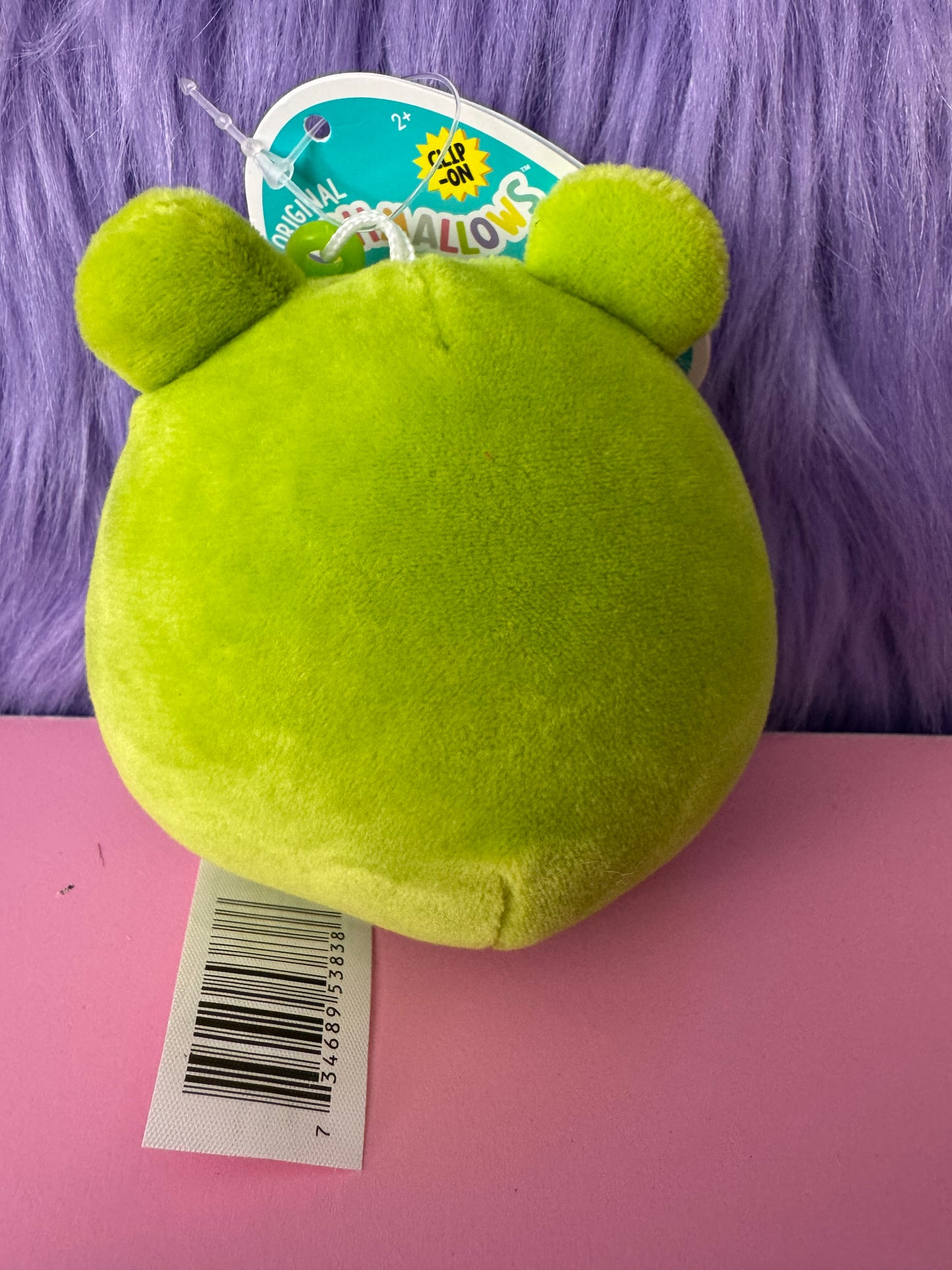 Squishmallows Wendy The Frog Flower Belly Clip On 3.5" NWT