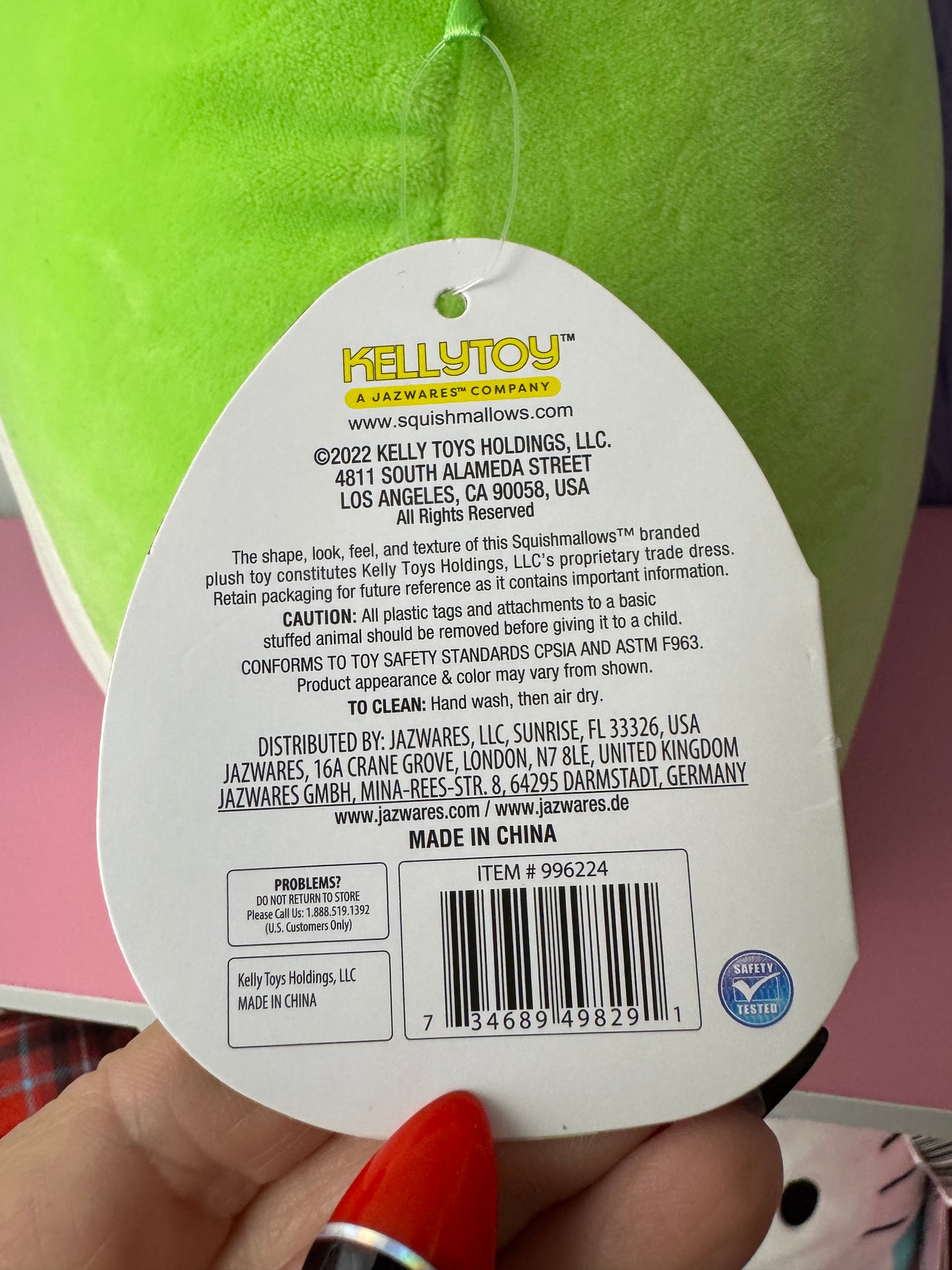SQUISHMALLOW Wendy Green Frog 11 Inch Valentines Day 2022 Plush NEW NWT