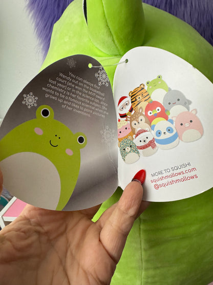 2021 Winter Edition WENDY the Frog 16 inch Squishmallows New With Tags NWT
