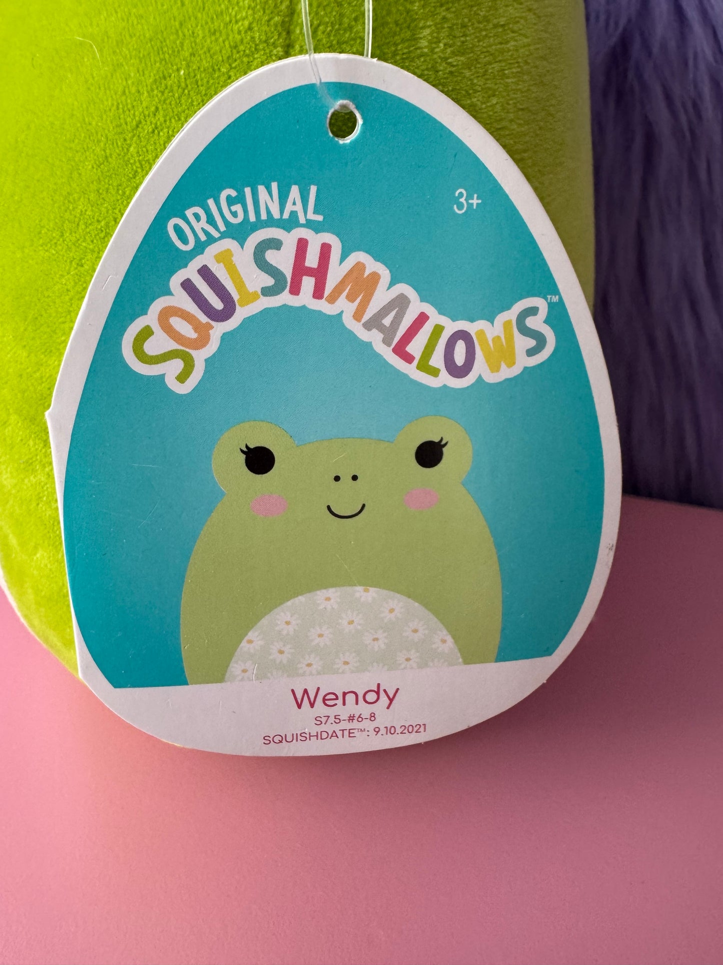 Squishmallow Wendy the Frog Floral Belly 7.5” Plush Stuffed Animal Toy NWT