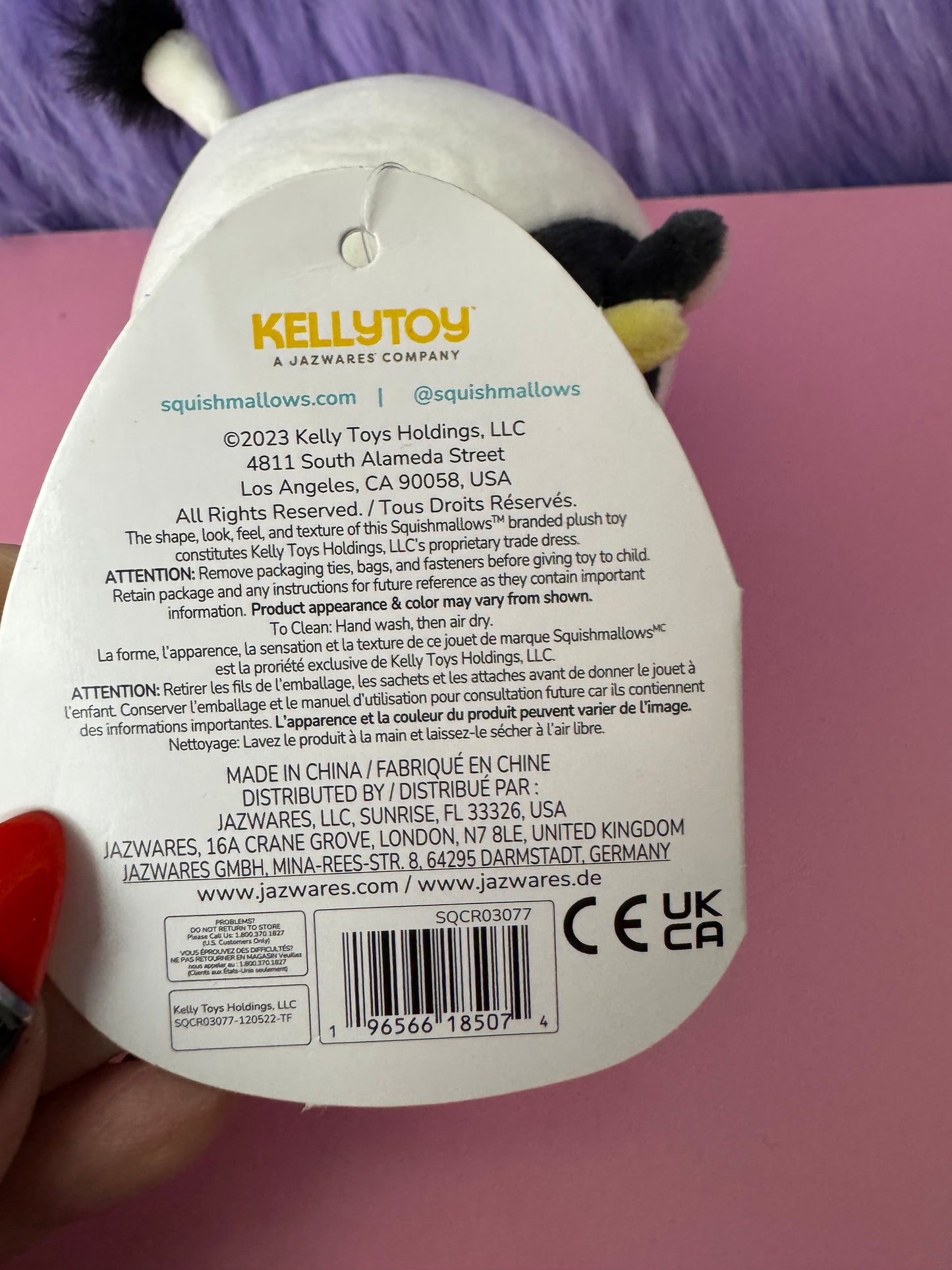 NWT Squishmallow Cow Clip CONNOR 3.5 Inch Soft Plush New NWT