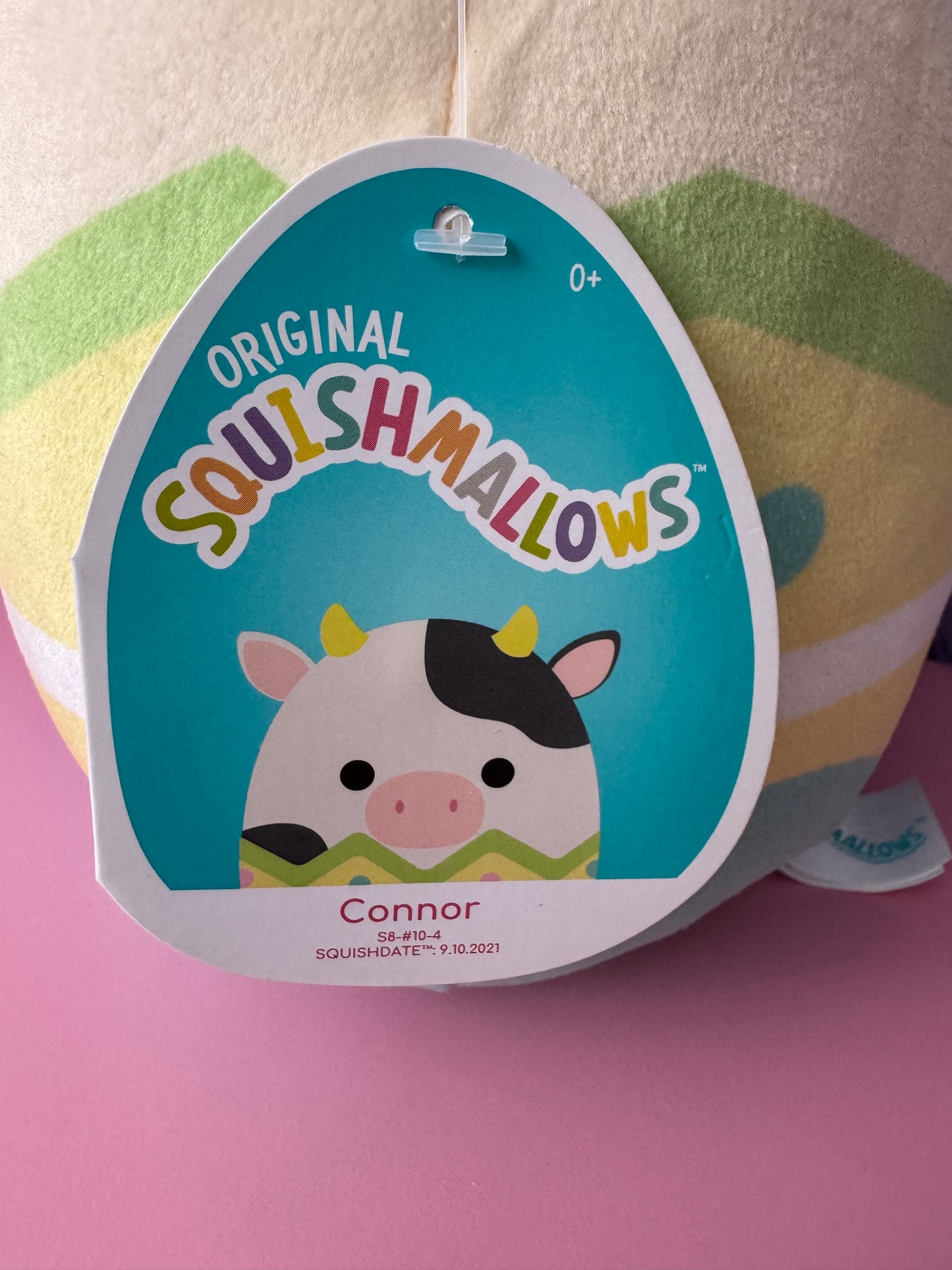 Easter Egg Connor the Cow Squishmallow Plush 8" Easter Squad 2022 Kellytoy NWT