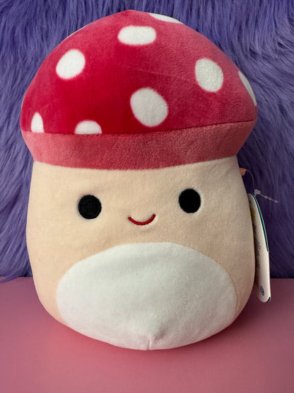 NEW Squishmallow Malcolm Mushroom Soft Toy 8” Red Pink HTF Rare Food Squad BNWT