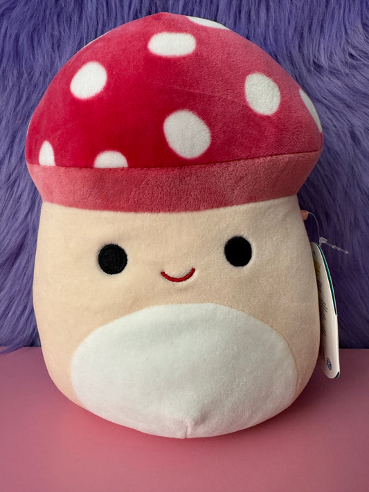 NEW Squishmallow Malcolm Mushroom Soft Toy 8” Red Pink HTF Rare Food Squad BNWT