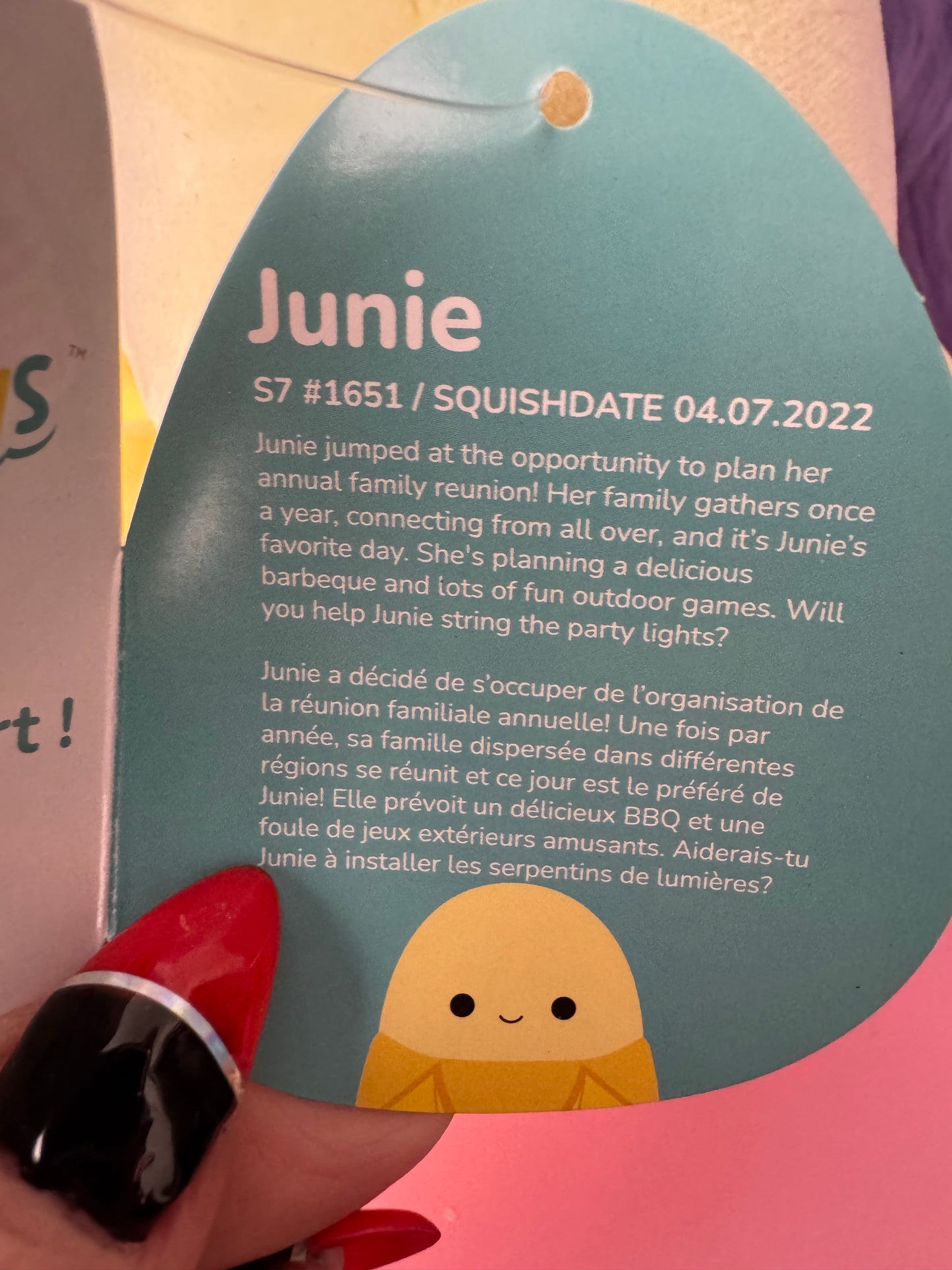 SQUISHMALLOWS 7 - 7.5" JUNIE the Banana RARE 2023 release yellow NWT