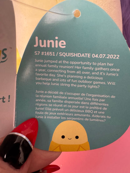 SQUISHMALLOWS 7 - 7.5" JUNIE the Banana RARE 2023 release yellow NWT