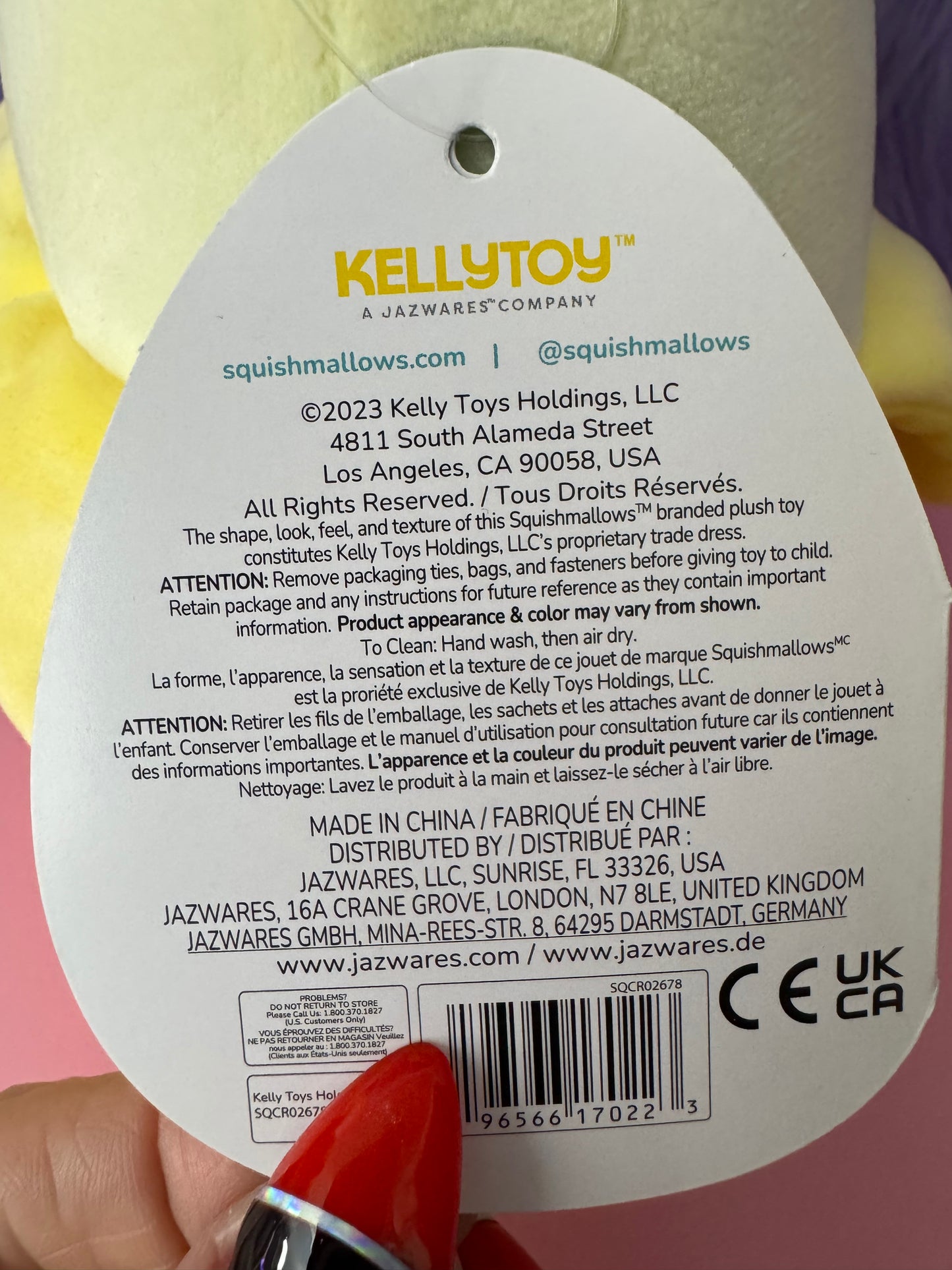 SQUISHMALLOWS 7 - 7.5" JUNIE the Banana RARE 2023 release yellow NWT