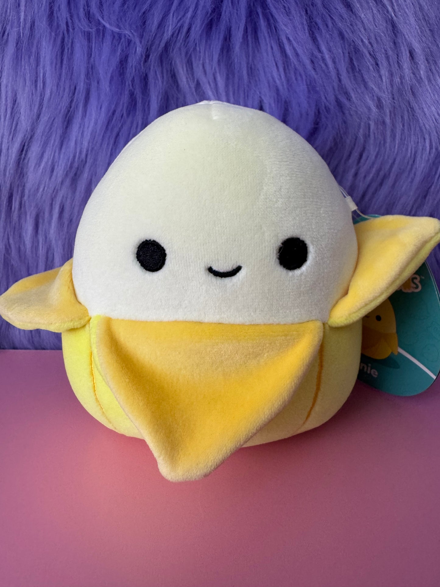 Original Squishmallows Junie The Peeled Banana 5" Soft Plush Toy Yellow New NWT