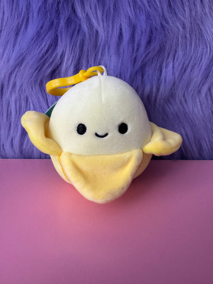 Squishmallow Clip Junie the Banana | 3.5 inch | Keyring | Keychain | Clip BNWT