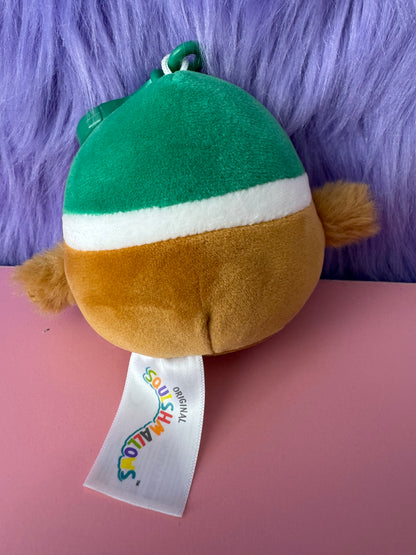 Squishmallows Avery the Mallard Duck 3.5" Clip-On Plush NEW With Tags