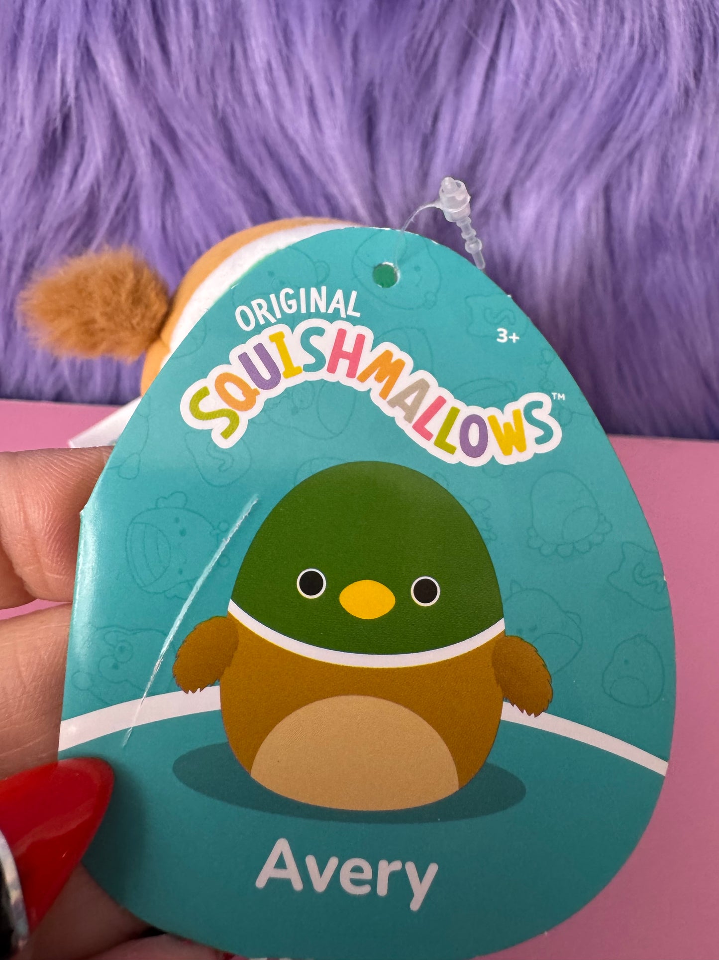 Squishmallows Avery the Mallard Duck 3.5" Clip-On Plush NEW With Tags
