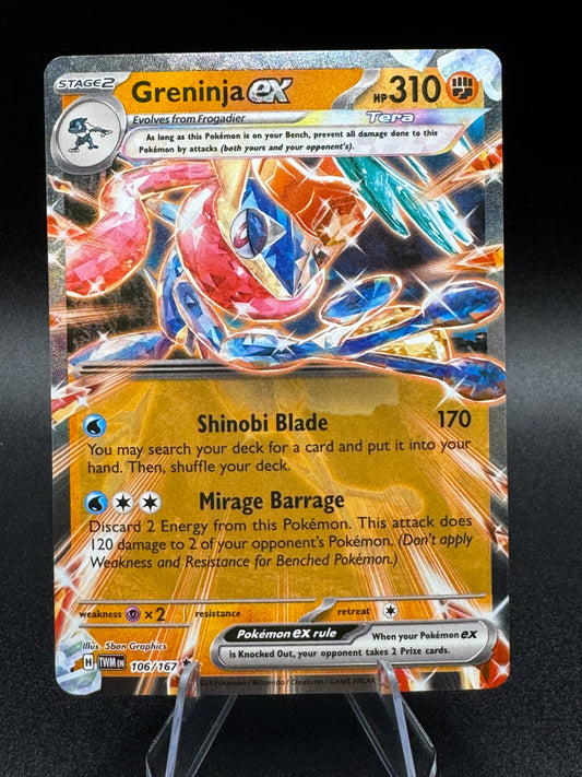 Greninja EX 106/167 Double Rare - Twilight Masquerade - Pokemon TCG Card - NM
